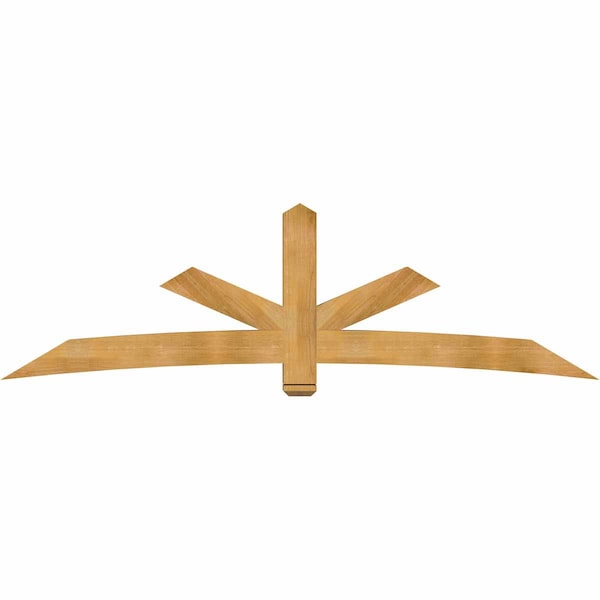 Ekena Millwork Alberta Rough Sawn Timber Gable Bracket, Western Red Cedar, 108"W x 31 1/2"H x 6"D x 6"F, 7/12 Pitch GBW108X31X0606ALB00RWR - main